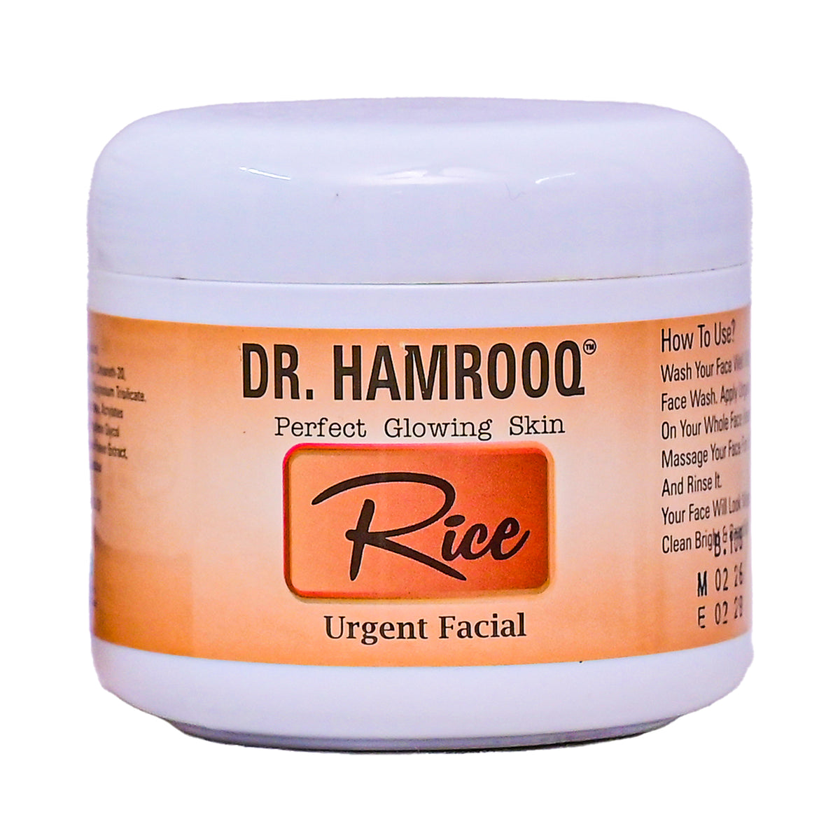 Dr. Hamrooq Rice Urgent Facial Scrub + FREE Bleach Cream & Hair Removal Cream