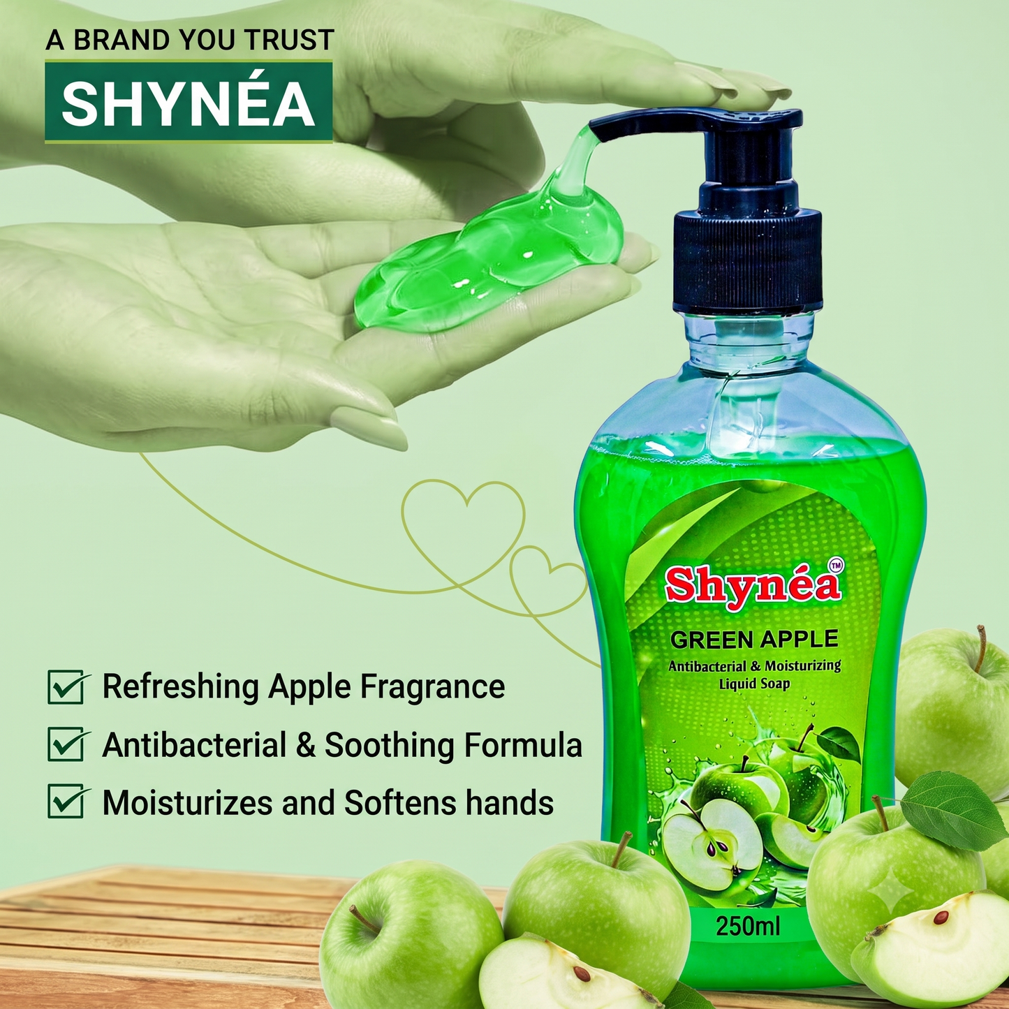 Shynéa Antibacterial Liquid Handwash (Green Apple)